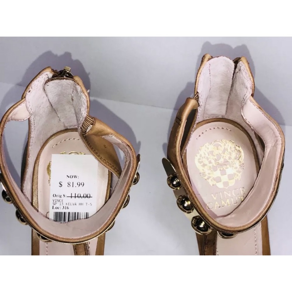 NEW Vince Camuto Kelva High Heels 9M 39 Brown Leat - Picture 5 of 8